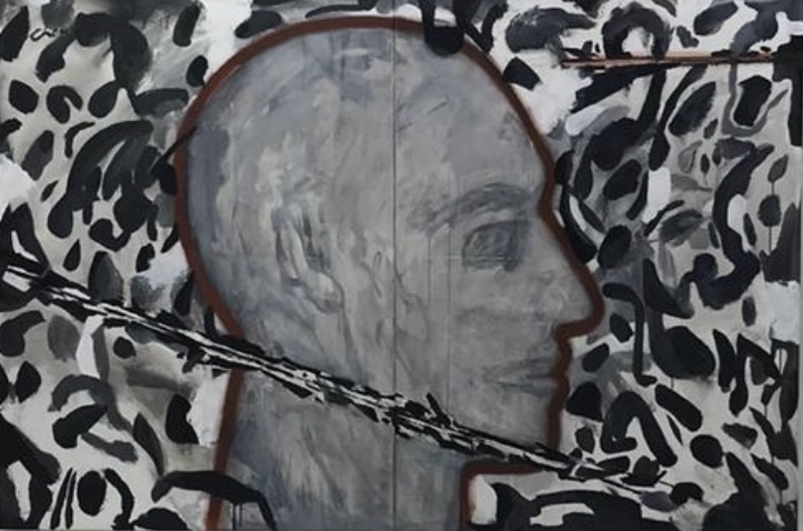 Bust amongst foliage