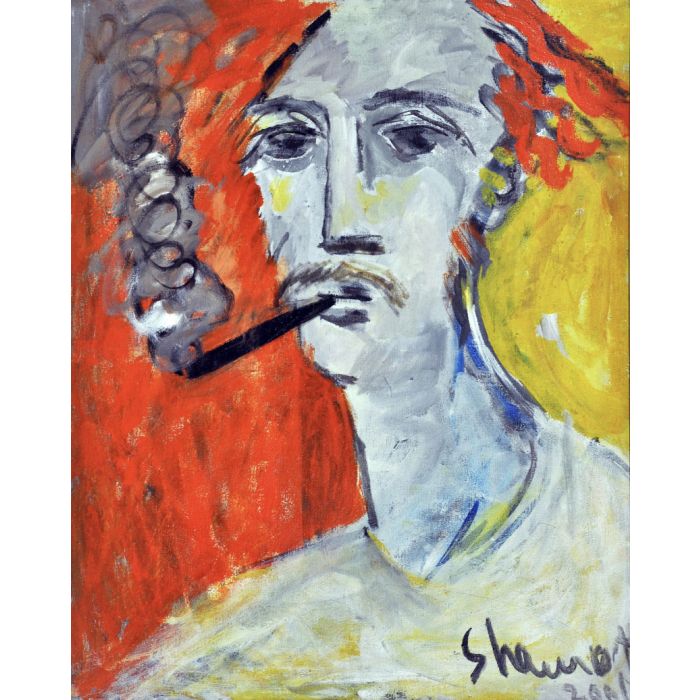 Man Smoking by Artist Shanu Lahiri