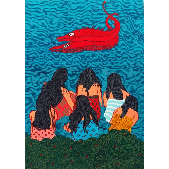 Women Taking a Bath by Sirsha Das
