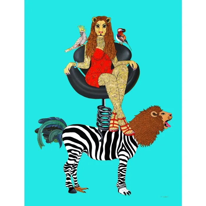 I Am Queen by Bandana Kumari, mix media on canvas, people and portraits