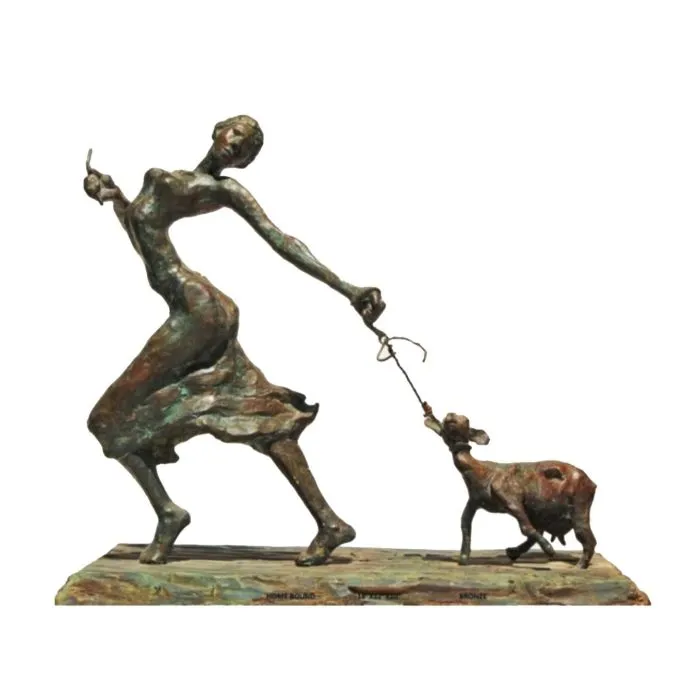 Home Bound by Chaitali De Chanda, bronze, people and portraits