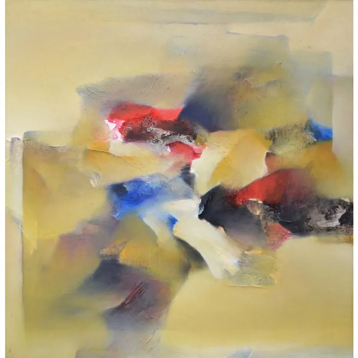 Landscape by Debendra Thiyam, acrylic on canvas, landscape, sea and sky