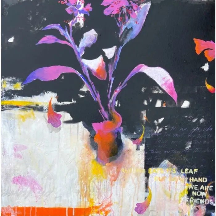 Autumn by Vinayak Pasricha, acrylic on canvas, flower