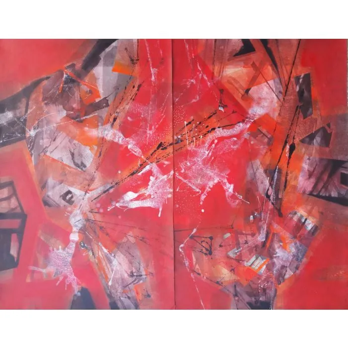 End of the Day by Dipankar Ghosh, acrylic on canvas, landscape, sea and sky