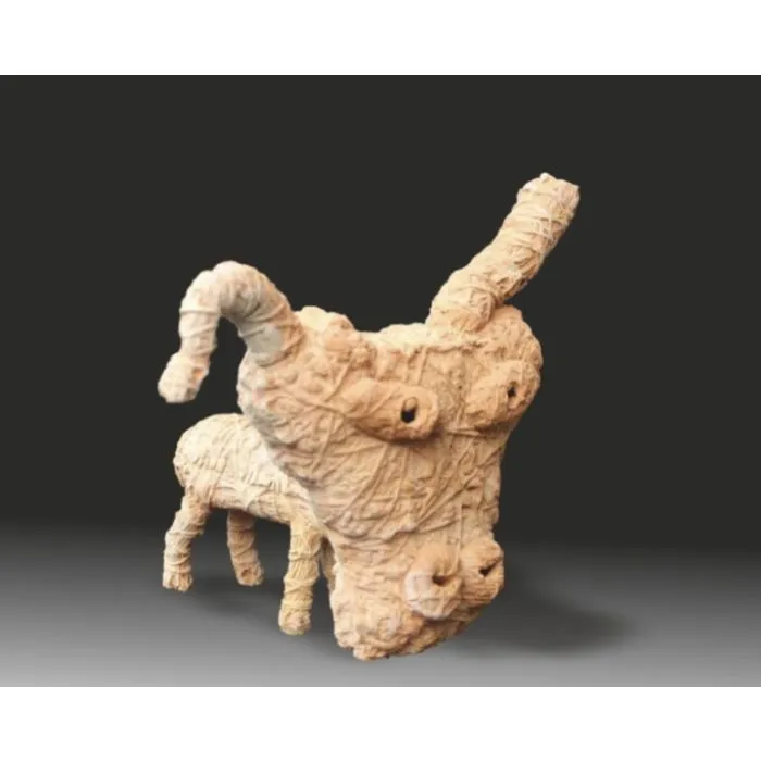 Animal-V by Debojit Roy, terracotta, animal