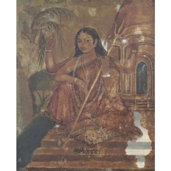 Bhairavi, oil on canvas, religious