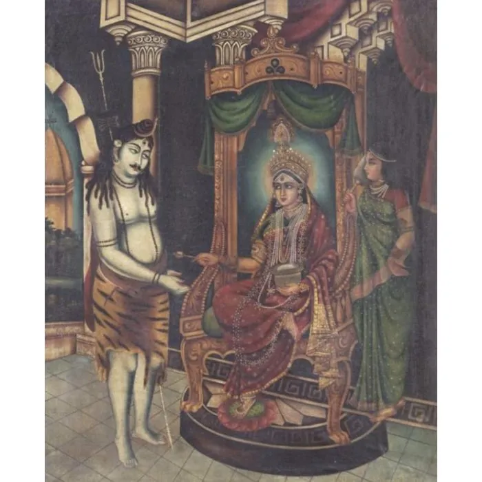 Annapurna, oil on canvas, religious