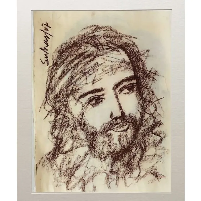 Untitled 1 by Suhas Roy, conte on paper, still life