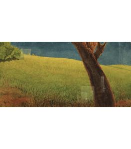 Landscape
Earth color on Rice paper pasted o Canvas.