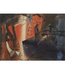 Landscape in red by Paresh Maity.