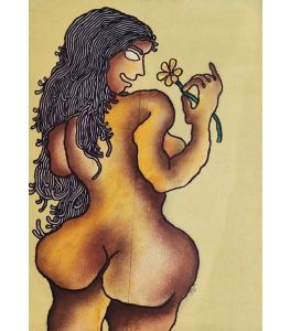 Nude with a Flower by Prokash Karmakar.