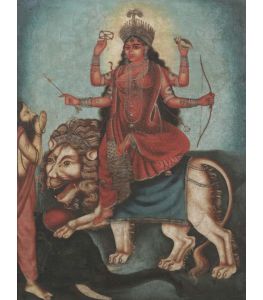 Jagatdhatri, Early Bengal Oil.