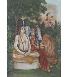 Shiva Durga at Kailasa