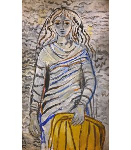 Woman with Yellow Bag by Shanu Lahiri