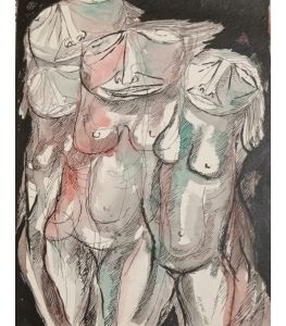 Untitled-Rabin Mondal-Mixed Media Expressionist Artwork