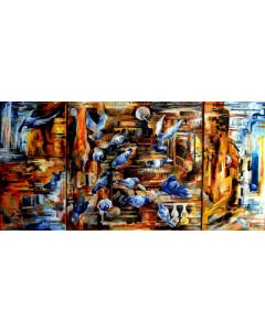 Pigeons by painter Raka Panda