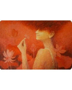 Girl Picking Lotus Flowers