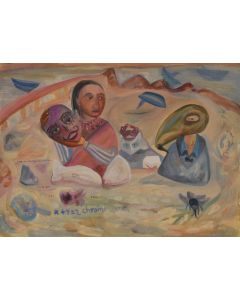 Masqueraders before sunset by artist Asavari Gurav.