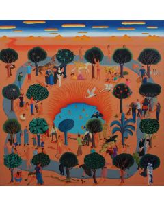 Lovers by artist Bhaskar Bordoloi.