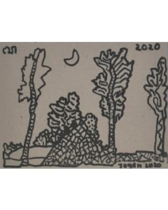 Landscape with Moon by Jogen Chowdhury.