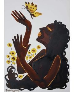 Girl with Butterfly by Sanjay Bhattacharya.