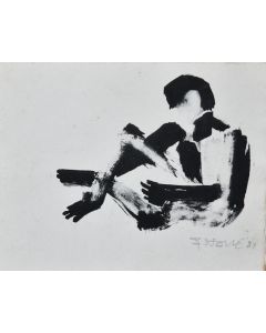 Seated Figure by Somnath Hore.