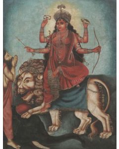 Jagatdhatri, Early Bengal Oil.