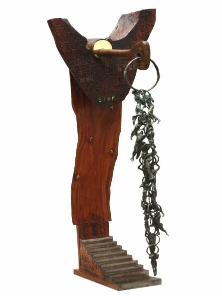 Non Stop by Rakesh Sadhak, bronze, people and portraits