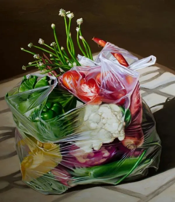 Winter by Dhananjoy Ghosh, oil on canvas, still life