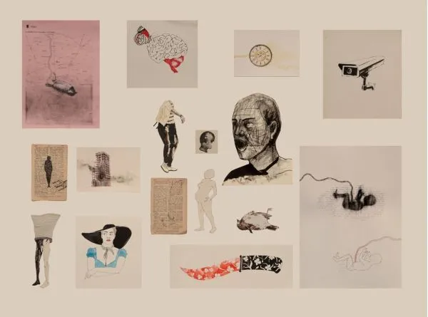 daily news 27 by Puspen Roy, mix media on paper, people and portraits