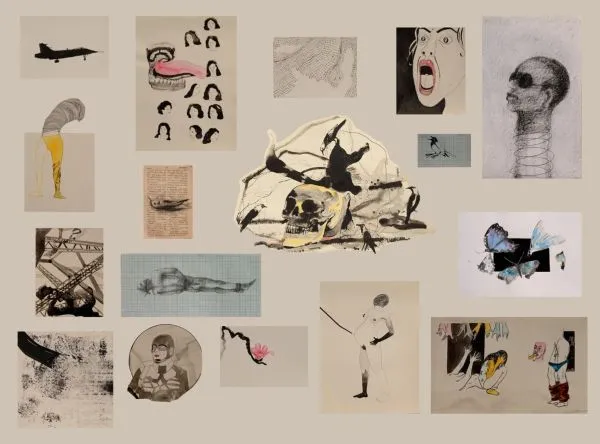 daily news 28 by Puspen Roy, mix media on paper, people and portraits