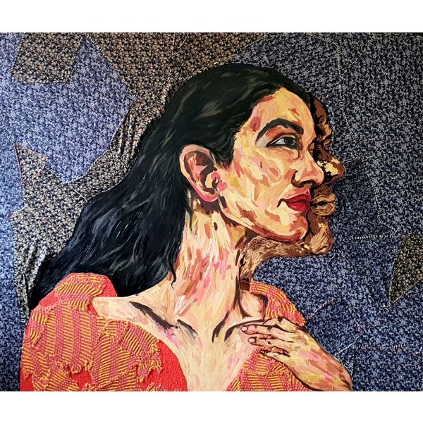 Shadow by Nidhi Bhau, mix media on canvas, people and portraits