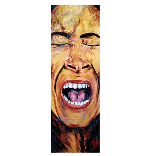 Needs A Hug by Nidhi Bhau, mix media on canvas, people and portraits