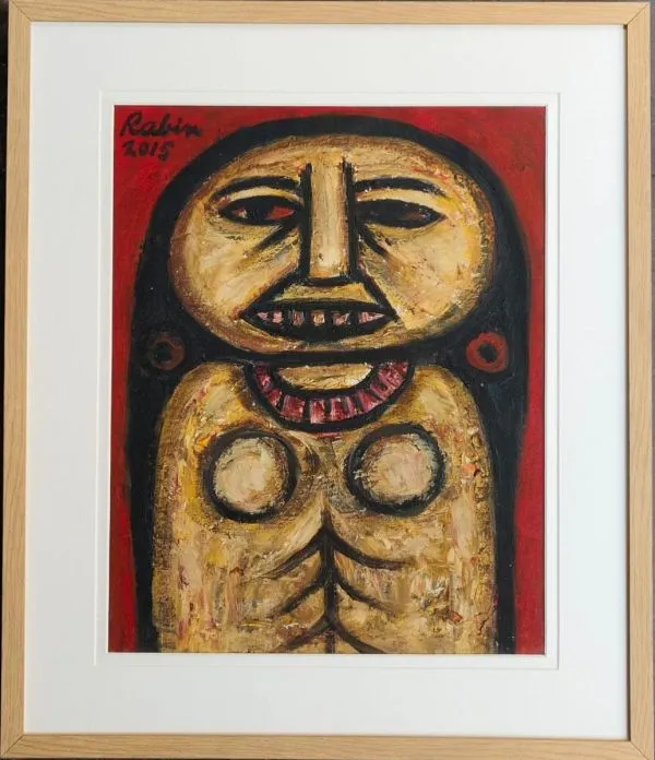 Deity by Rabin Mondal, oil on canvas board, still life