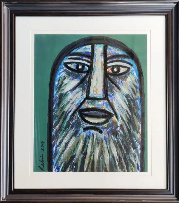 Face by Rabin Mondal, acrylic on board, still life
