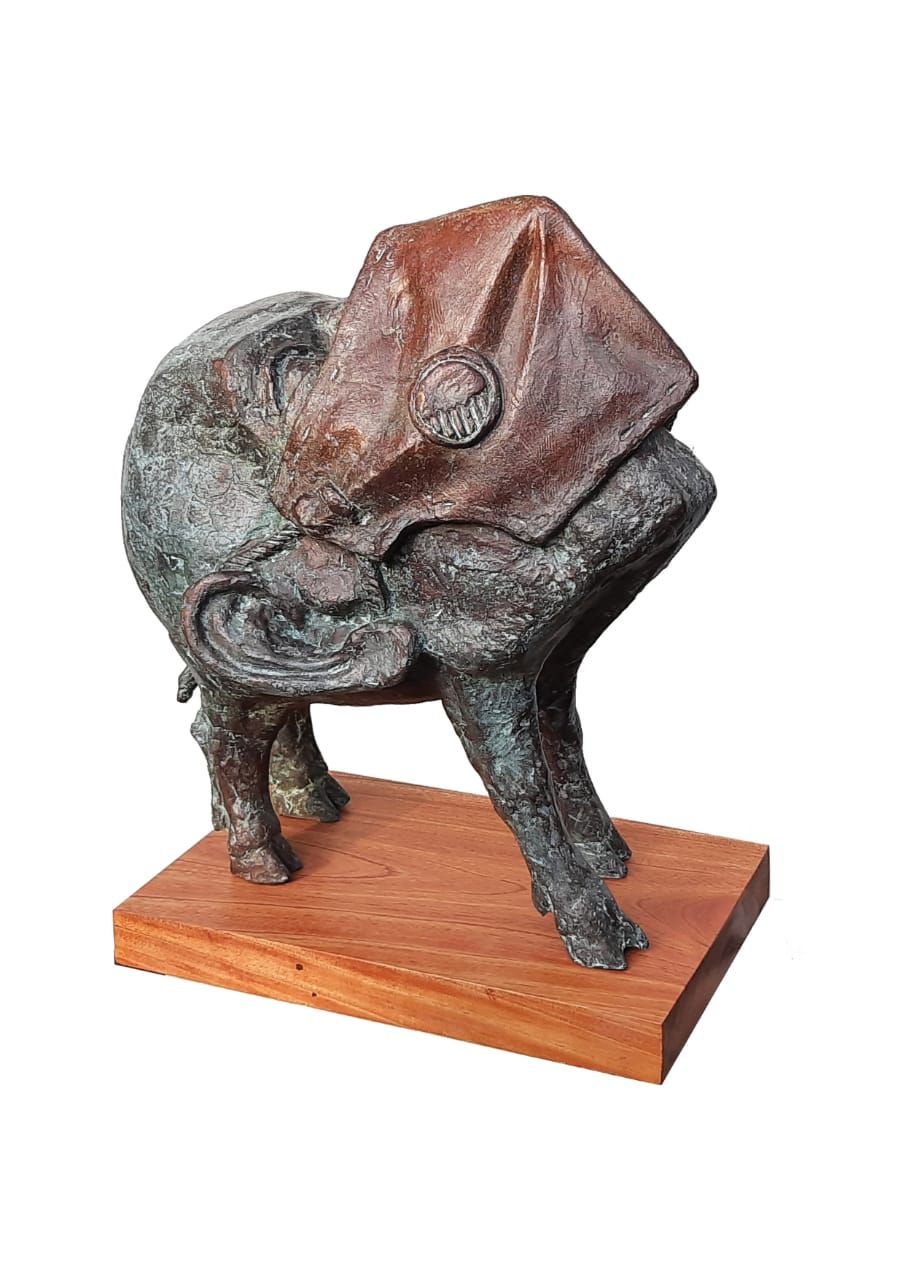 Covid19 by Rakesh Sadhak, metal, animal