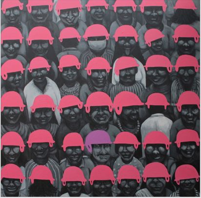 Pinky Protection by Pritam Das, mix media on canvas, people and portraits