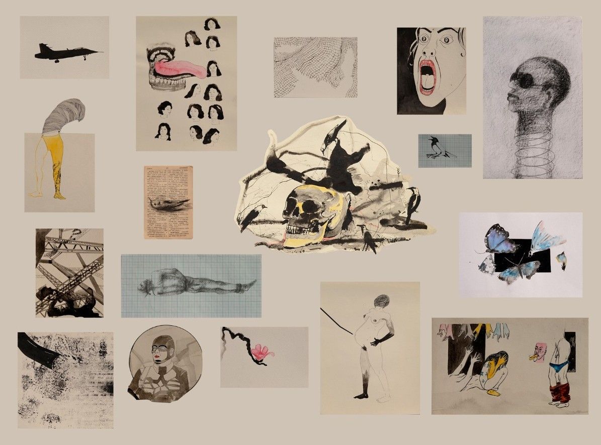 daily news 28 by Puspen Roy, mix media on paper, people and portraits