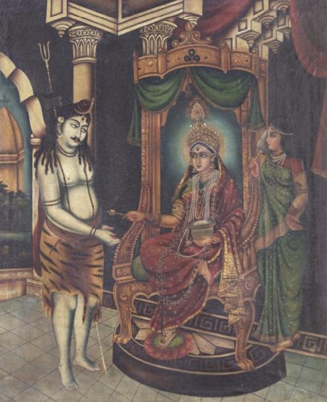 Annapurna, oil on canvas, religious